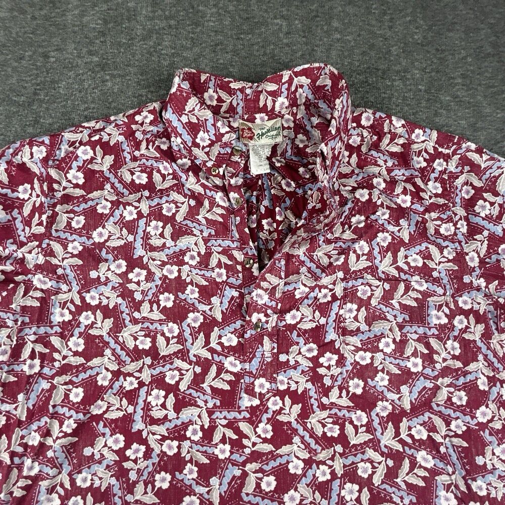 Vintage Hilo Hattie Hawaiian Shirt Mens Size XL Made in USA Hawaii 1/4 Button Up - Picture 2 of 6
